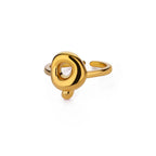 Adjustable personalized ring with initial q