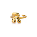 Adjustable personalized ring with initial r