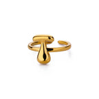 Adjustable personalized ring with initial t