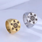 Bague Anneau Cube de Métatron or a