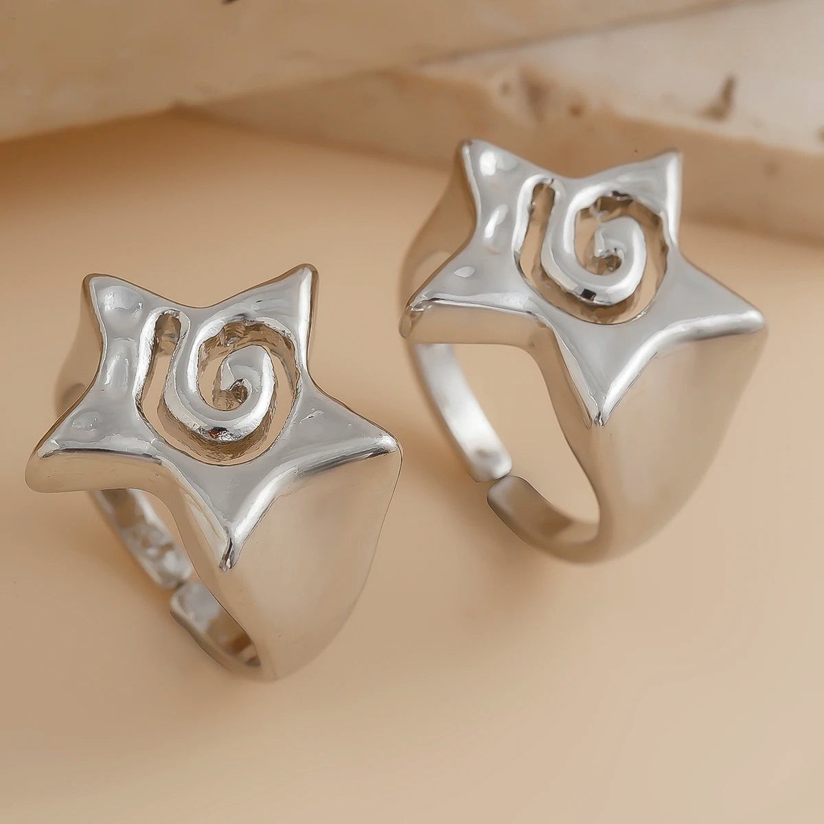 Bague Anneau Etoile Pentagonale argent
