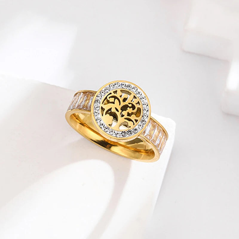 Bague Arbre de Vie avec Zircon