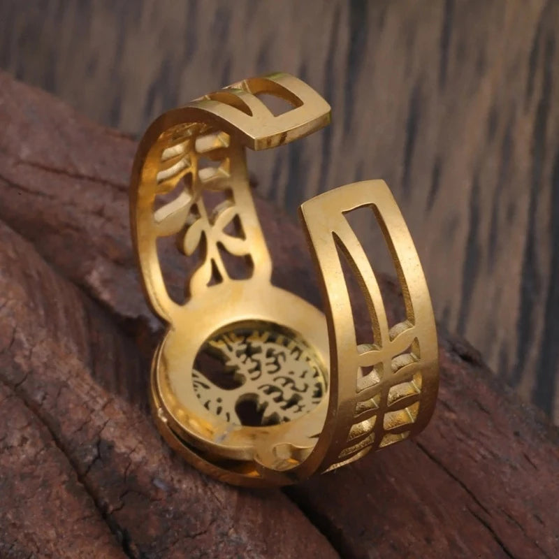 Women's Tree of Life Ring Gold Band