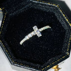 Ring with sparkling cross