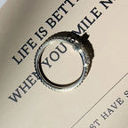 Ring with sparkling cross