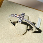 Ring with sparkling cross