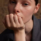 Ring with gold freshwater pearl