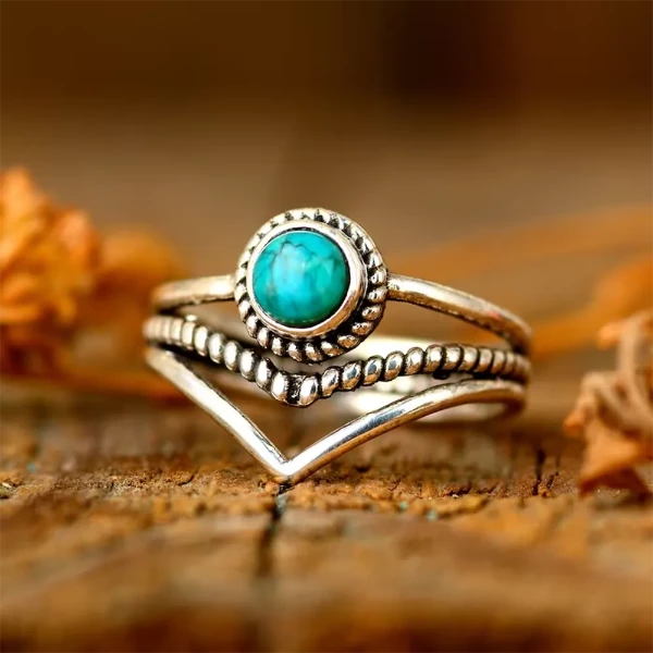 Bohemian Natural Stone Ring