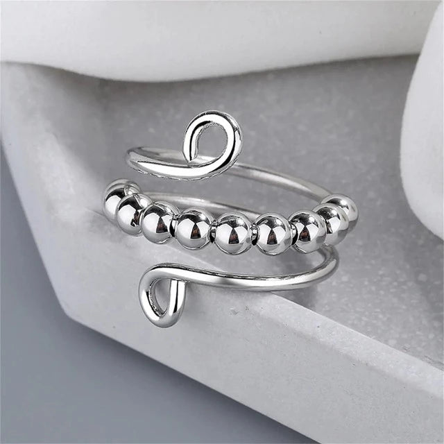 Anti-Anxiety Ring for Women Silver