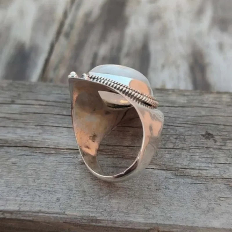 Bague Ethnique avec Pierre de Lune