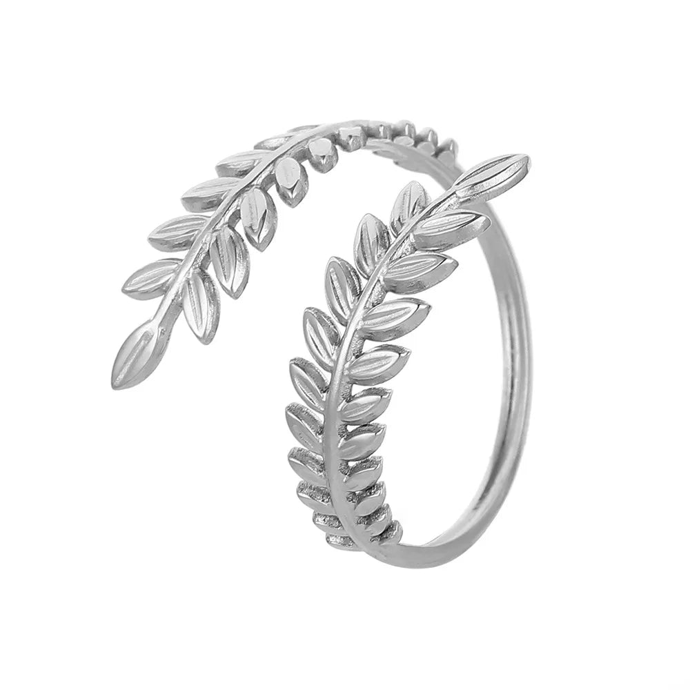 Bague Feuille de Laurier Automnale argent