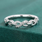 Sparkling infinity ring
