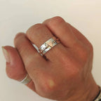 Small Colored Heart Ring 