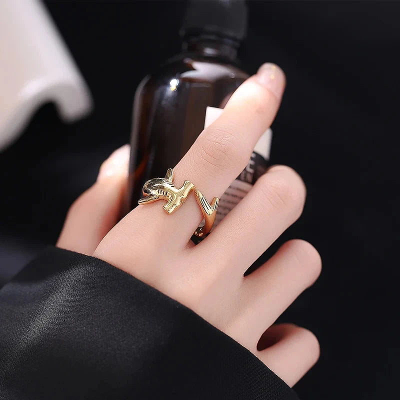 Bague Requin Marteau or