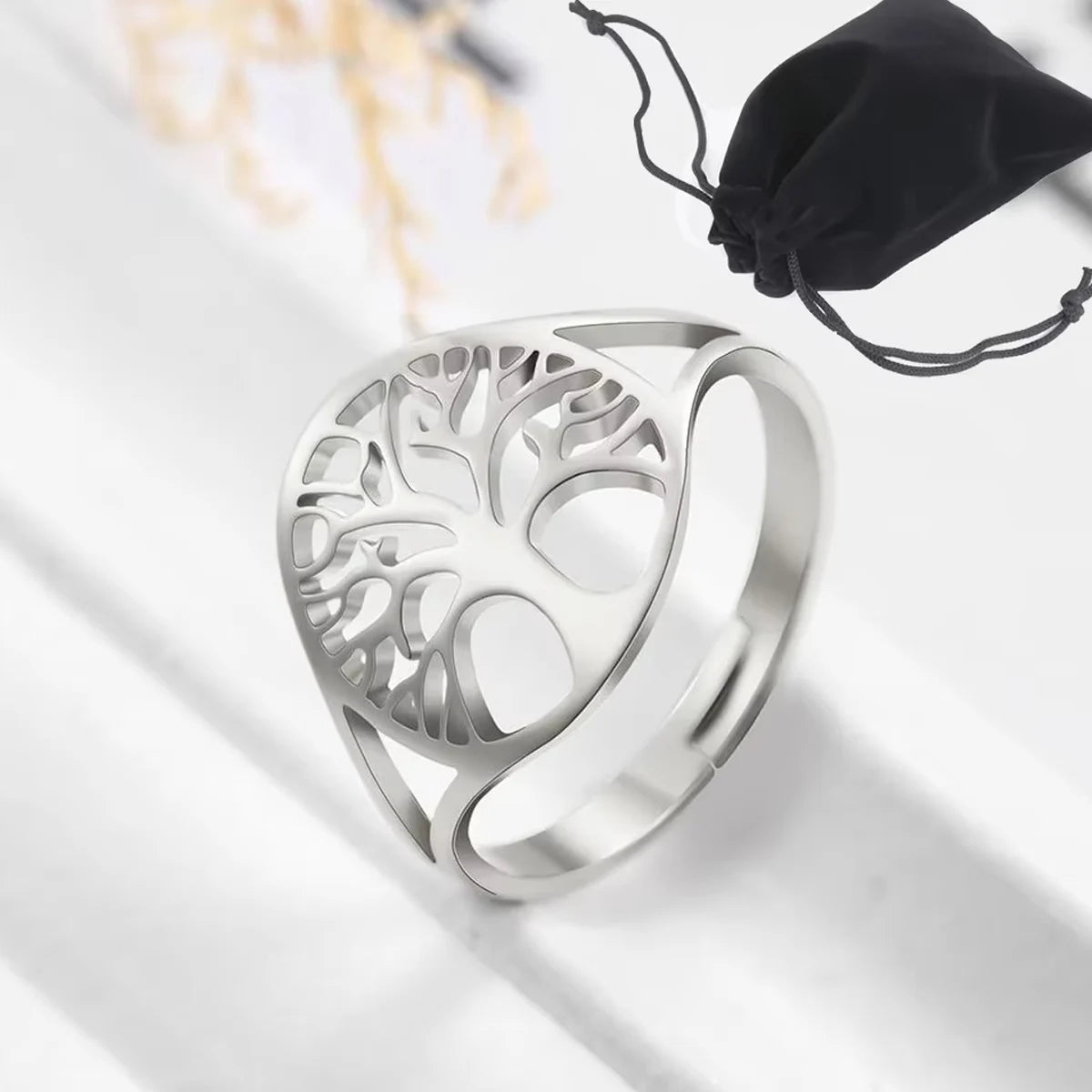 Bague Rétro Arbre de Vie argent
