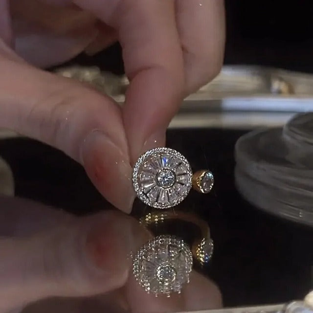 Rotating Anti-Stress Ring for Women Gold