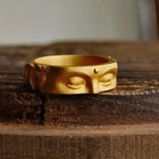 Bague Tête de Bouddha or