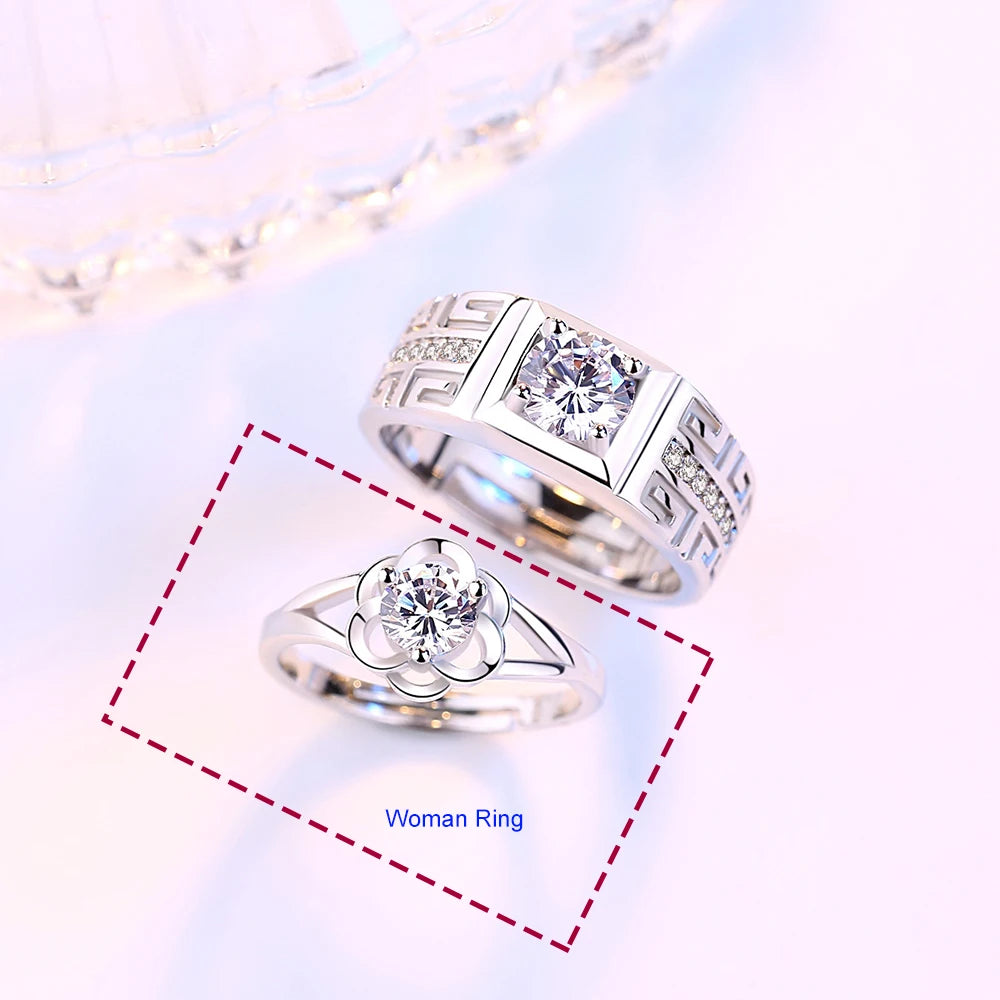 Bagues pour Couples Anneau Fleur femme