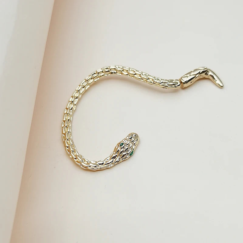 Long Snake Gold Earring