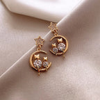 Cute Cat Earrings Gold Plated