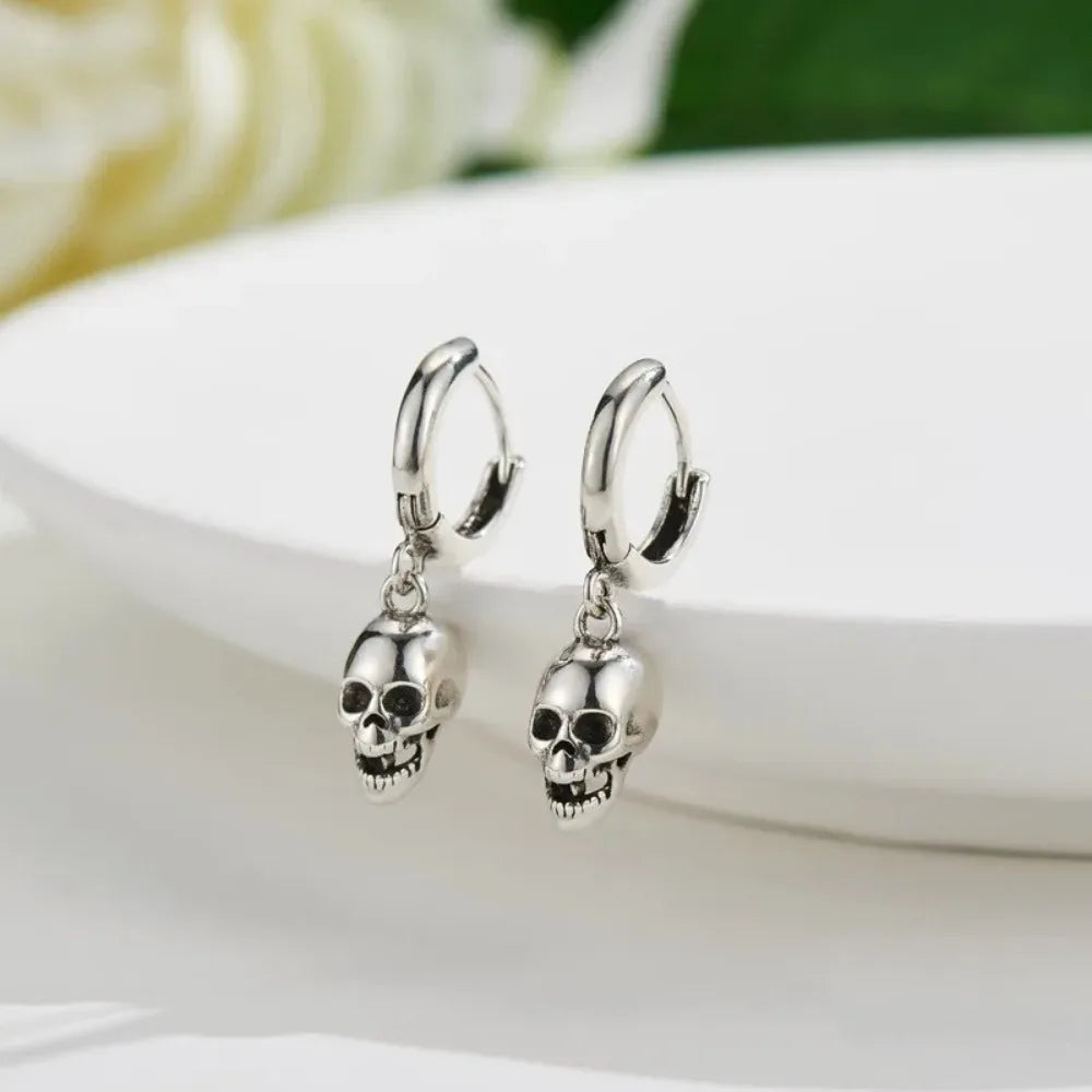 Boucles d'Oreilles Créoles Crâne