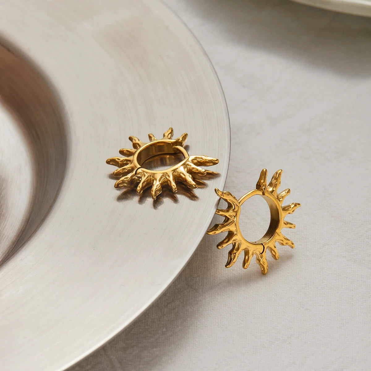 Boucles d'Oreilles Créoles Soleil