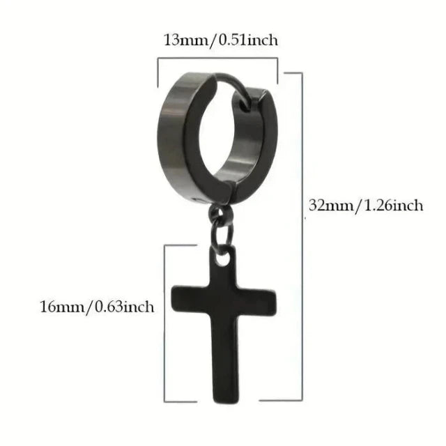 Men's and Women's Cross Earrings