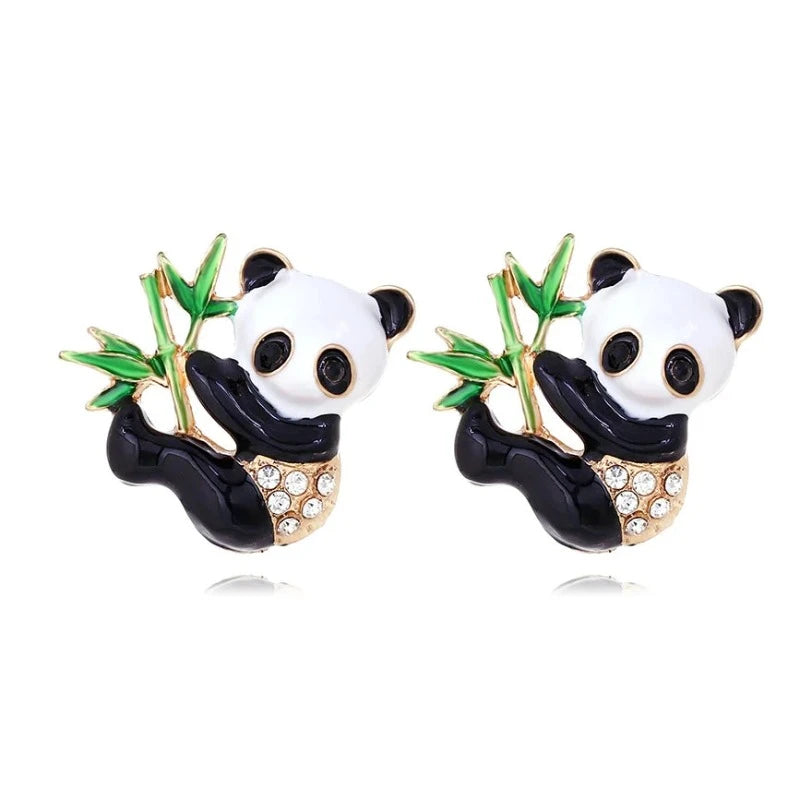Panda bambusest kõrvarõngad