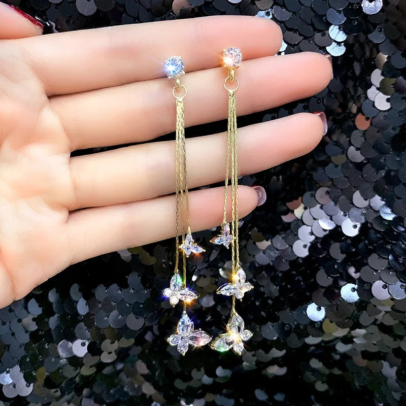 Women's Gold Butterfly Earrings