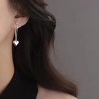 Boucles d'Oreilles Pendantes Coeur