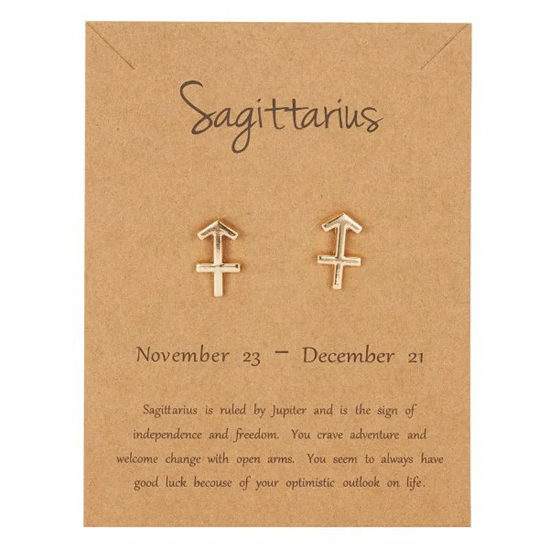 Auskarai Zodiako ženklas 12 žvaigždynų Šaulys