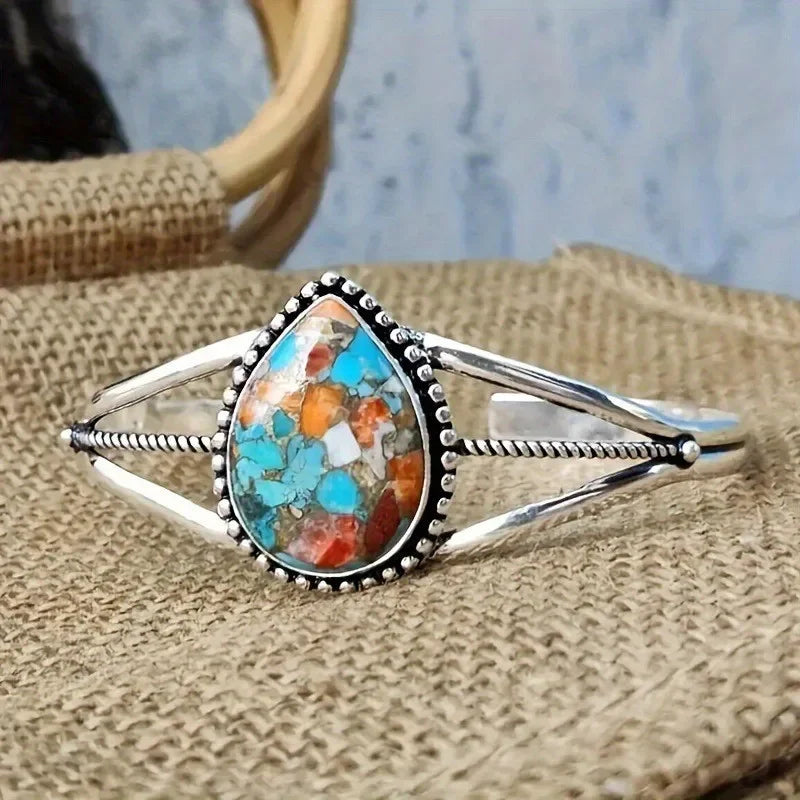 Bracelet avec Goutte d'Eau avec Turquoise