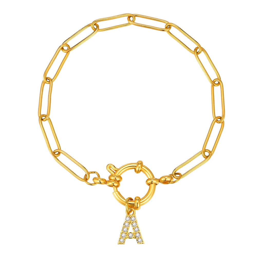 Personalized bracelet with initial a