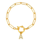 Personalized bracelet with initial a