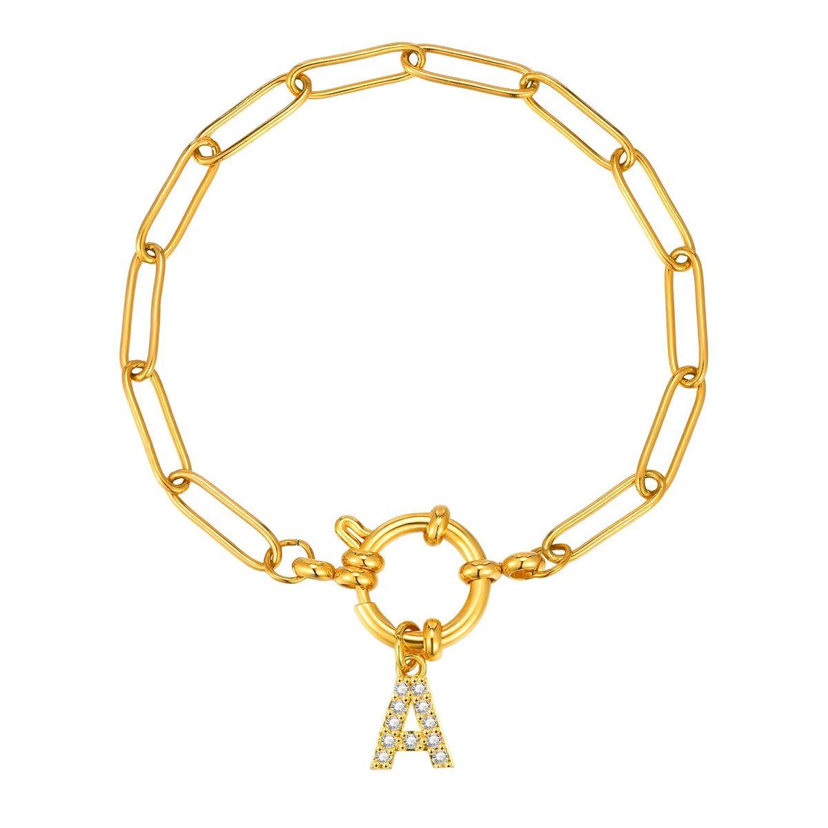 Personalized bracelet with initial a