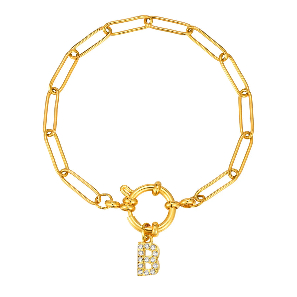 Personalized bracelet with initial b