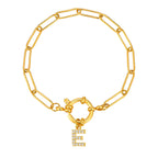 Personalized bracelet with initial e