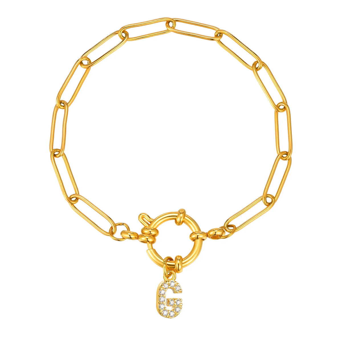Personalized bracelet with initial g