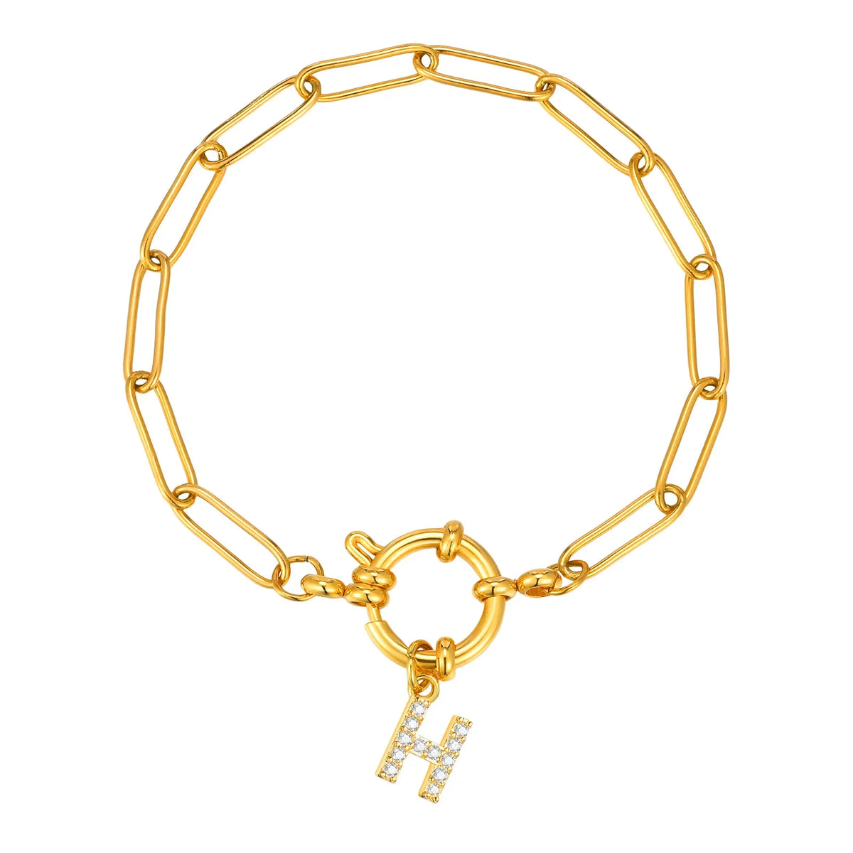 Personalized bracelet with initial h