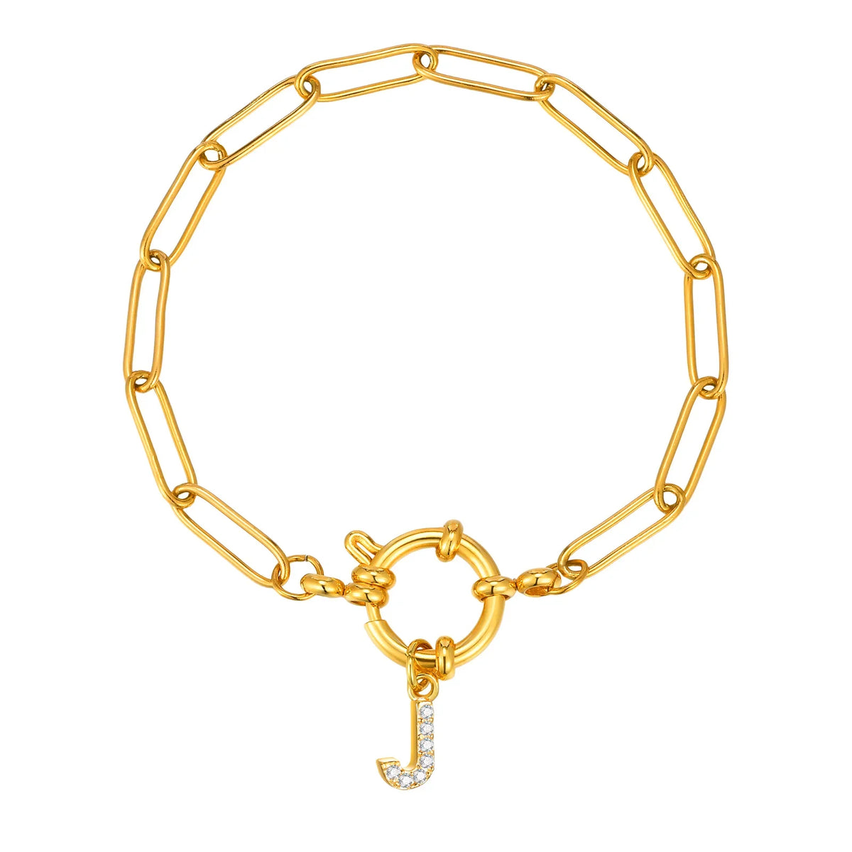 Personalized bracelet with initial j