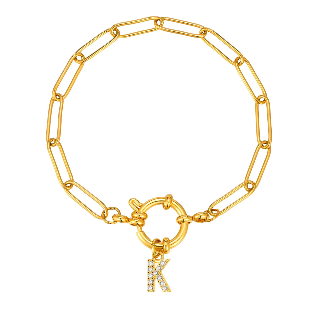 Personalized bracelet with initial k