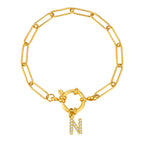 Personalized bracelet with initial n