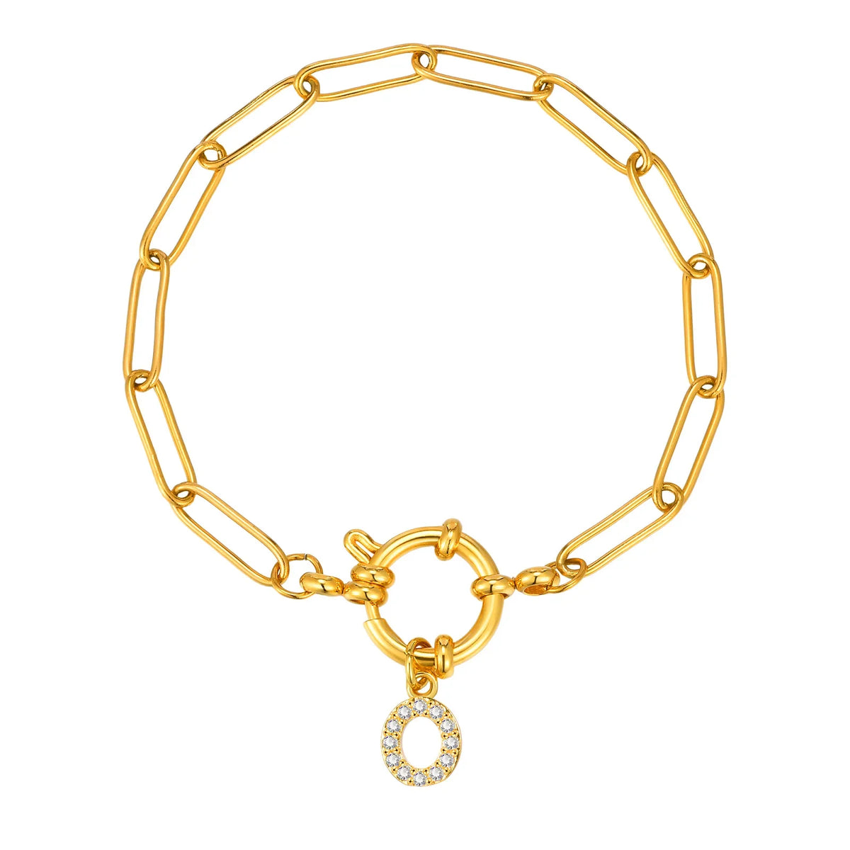 Personalized bracelet with initial o