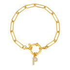 Personalized bracelet with initial p