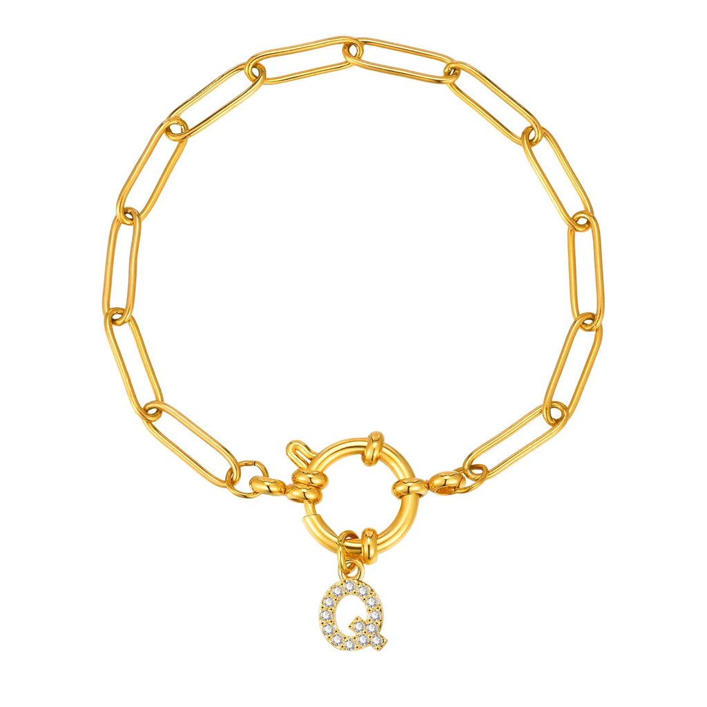 Personalized bracelet with initial q