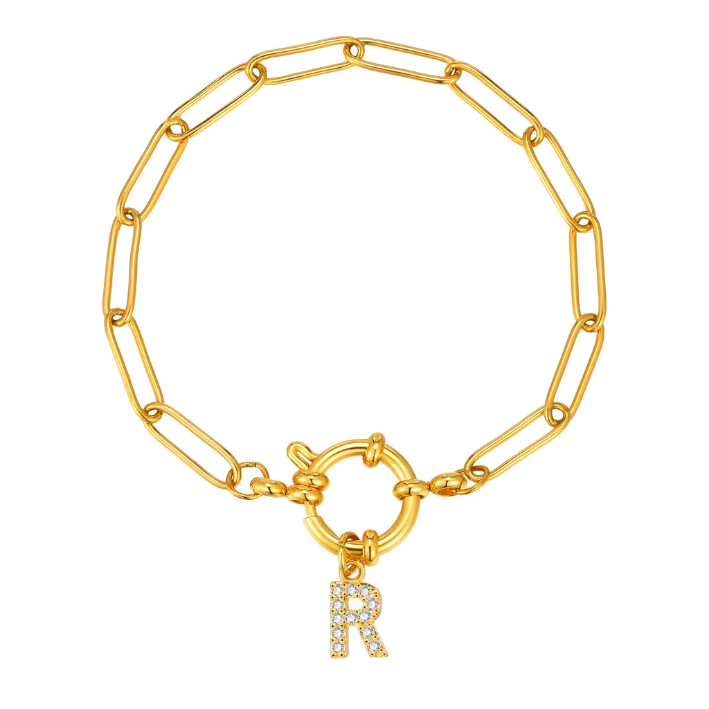 Personalized bracelet with initial r