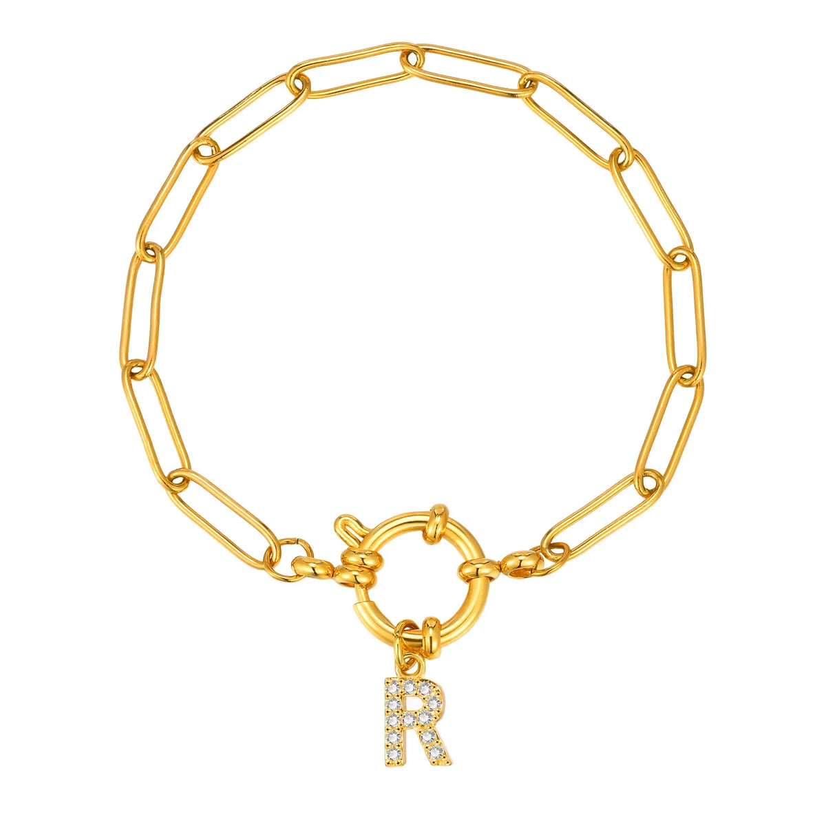 Personalized bracelet with initial r