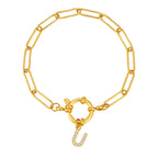 Personalized bracelet with initial u