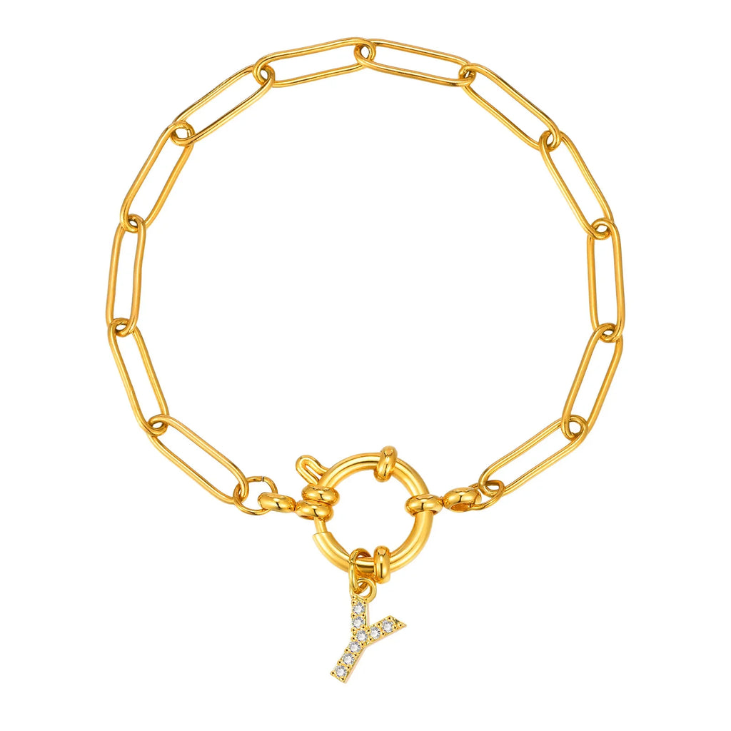 Personalized bracelet with initial y