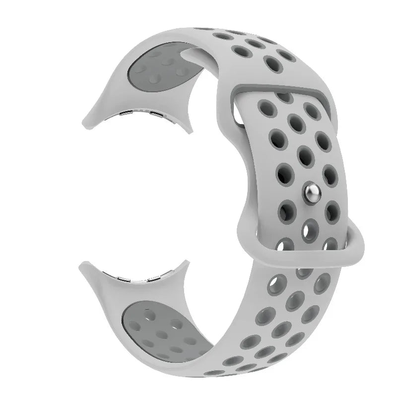 Pakeičiamas dirželis Google Pixel Watch 1, 2, 3, 4 41mm 45mm balta ir pilka